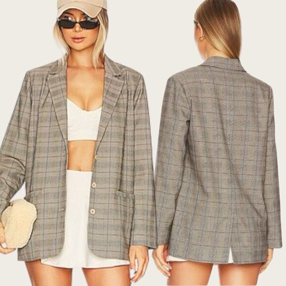NWT | L*Space x Tessa Brooks | Nadia Blazer | Plaid About You | Size Large - Picture 1 of 16